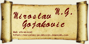 Miroslav Gojaković vizit kartica
